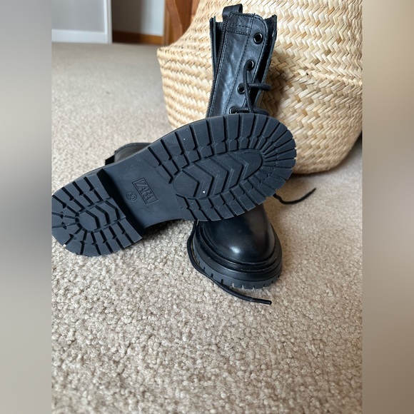 Zara kids black combat boots! - Picture 2 of 5